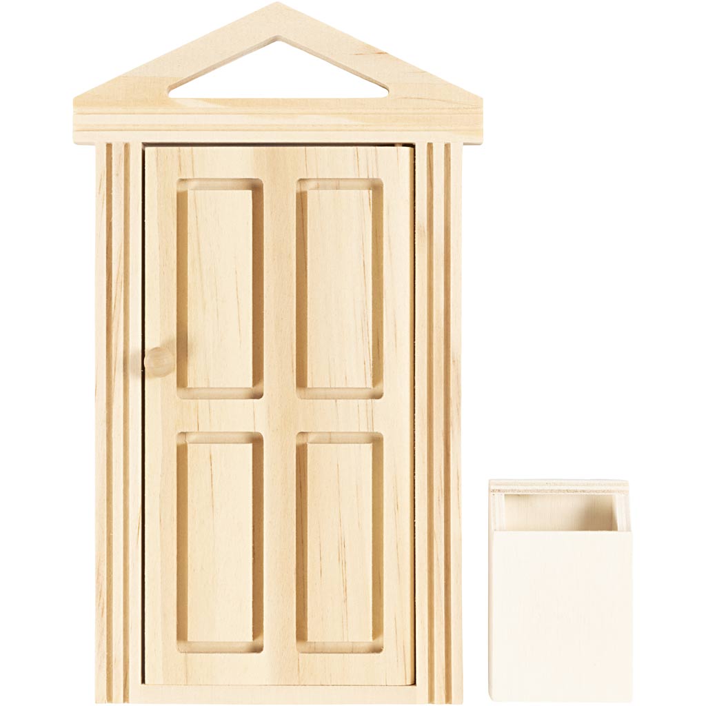 Puerta con cornisa y buzón — 1 pack