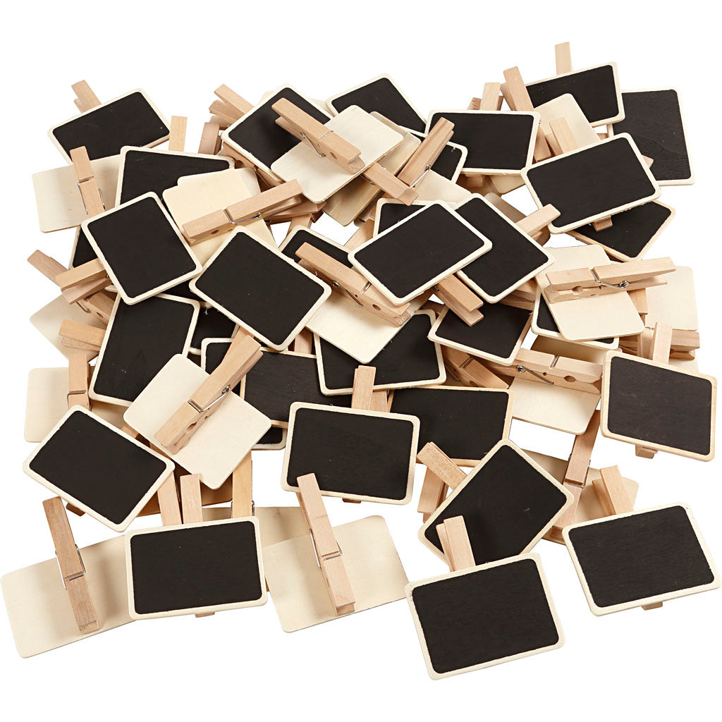 Pizarra con pinza 6.8x4.7 cm — 100 ud (1 pack)