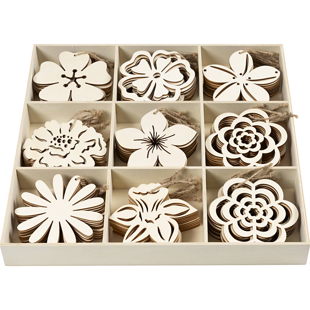 Adorno de madera ⌀ 100 mm — 90 ud (1 pack)