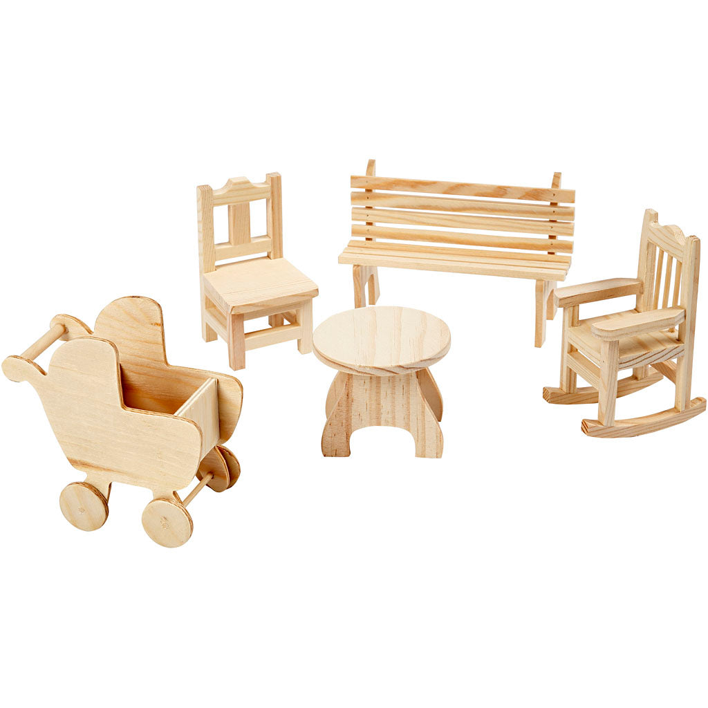Muebles en miniatura — 50 ud (1 pack)