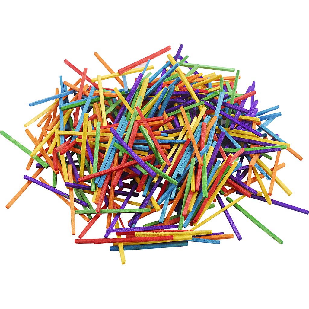 Palillos colores surtidos L: 5 cm 500 g