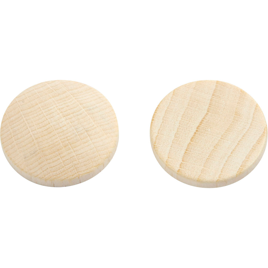 Botones de madera ⌀ 25 mm — 150 ud (1 pack)