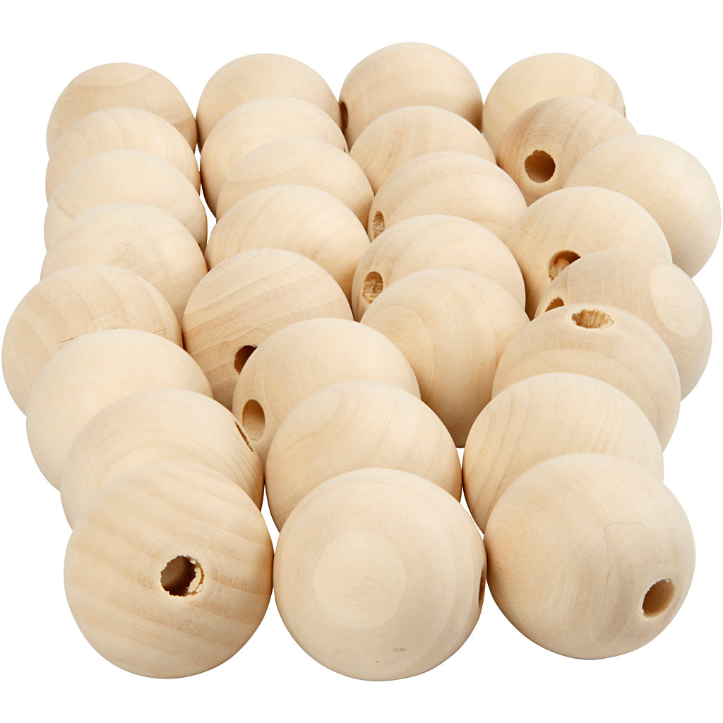 Cuenta de madera 4.5 mm — 100 ud (1 pack)