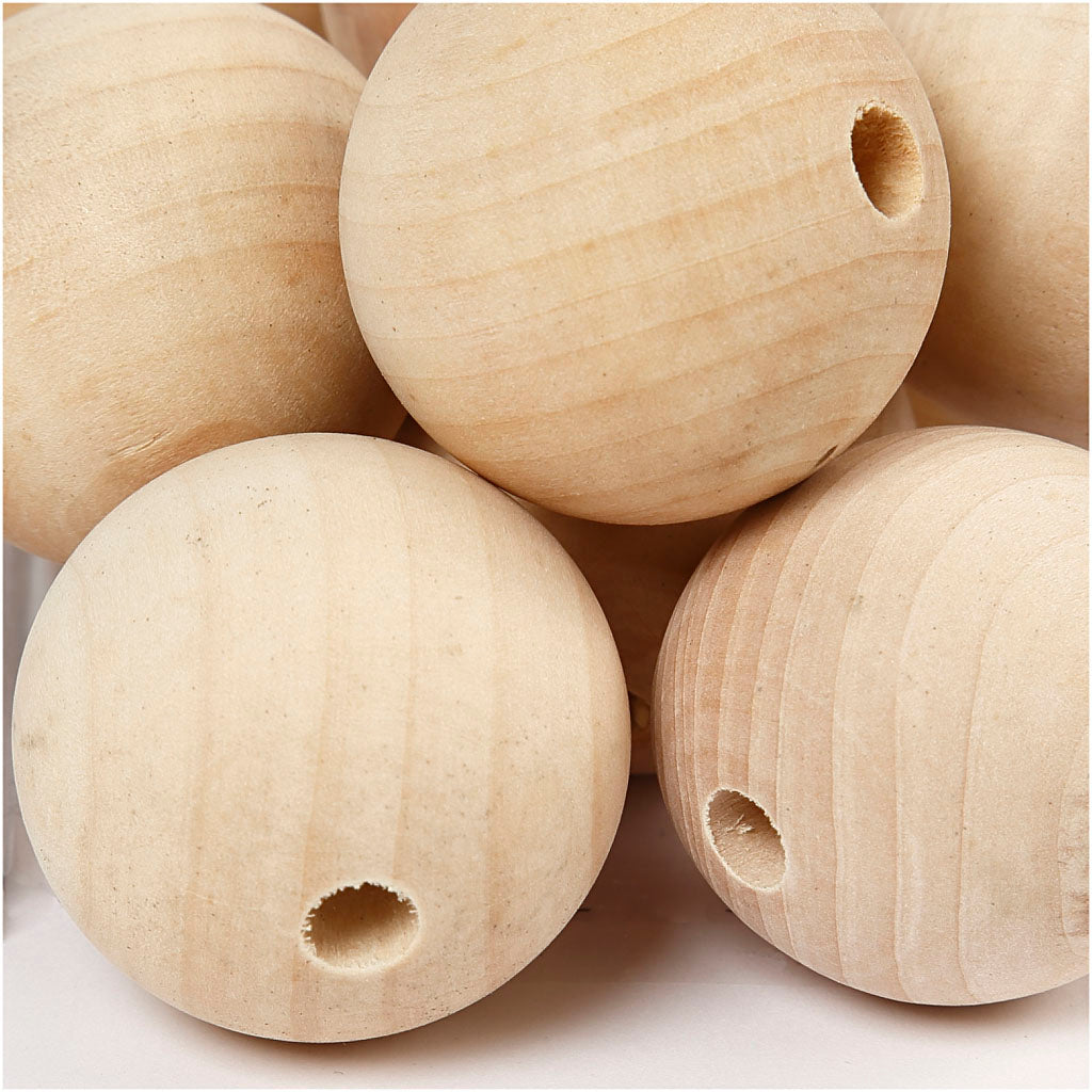Cuenta de madera 7 mm — 30 ud (1 pack)