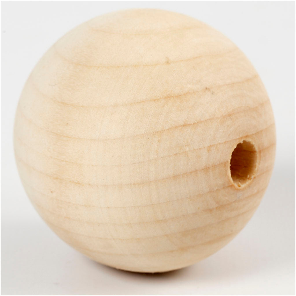 Cuenta de madera 8 mm — 4 ud (1 pack)