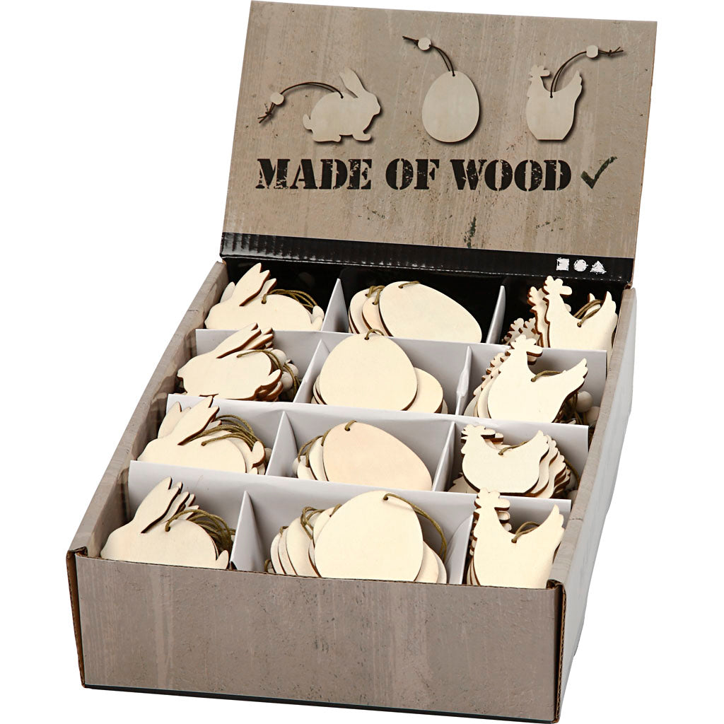 Adorno de madera 6 cm — 200 ud (1 pack)