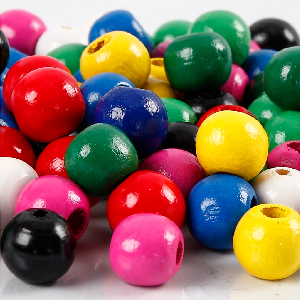 Surtido de cuentas de madera colores surtidos 3 mm 230 g