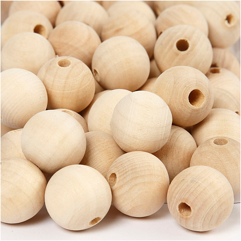 Cuenta de madera 4 mm — 200 ud (1 pack)