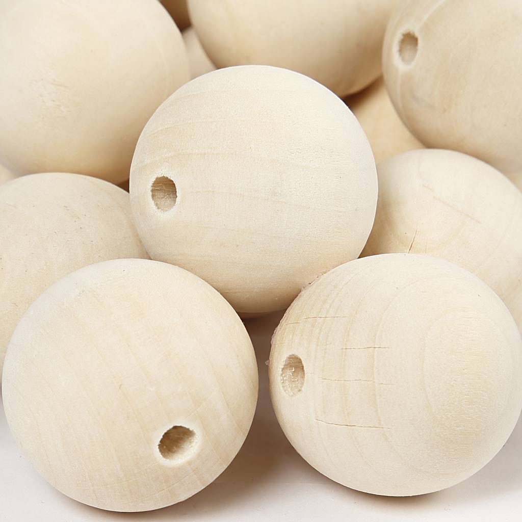 Cuentas de madera 6 mm — 50 ud (1 pack)