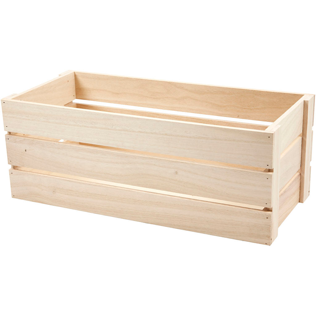 Caja de madera 45x20 cm — 1 ud