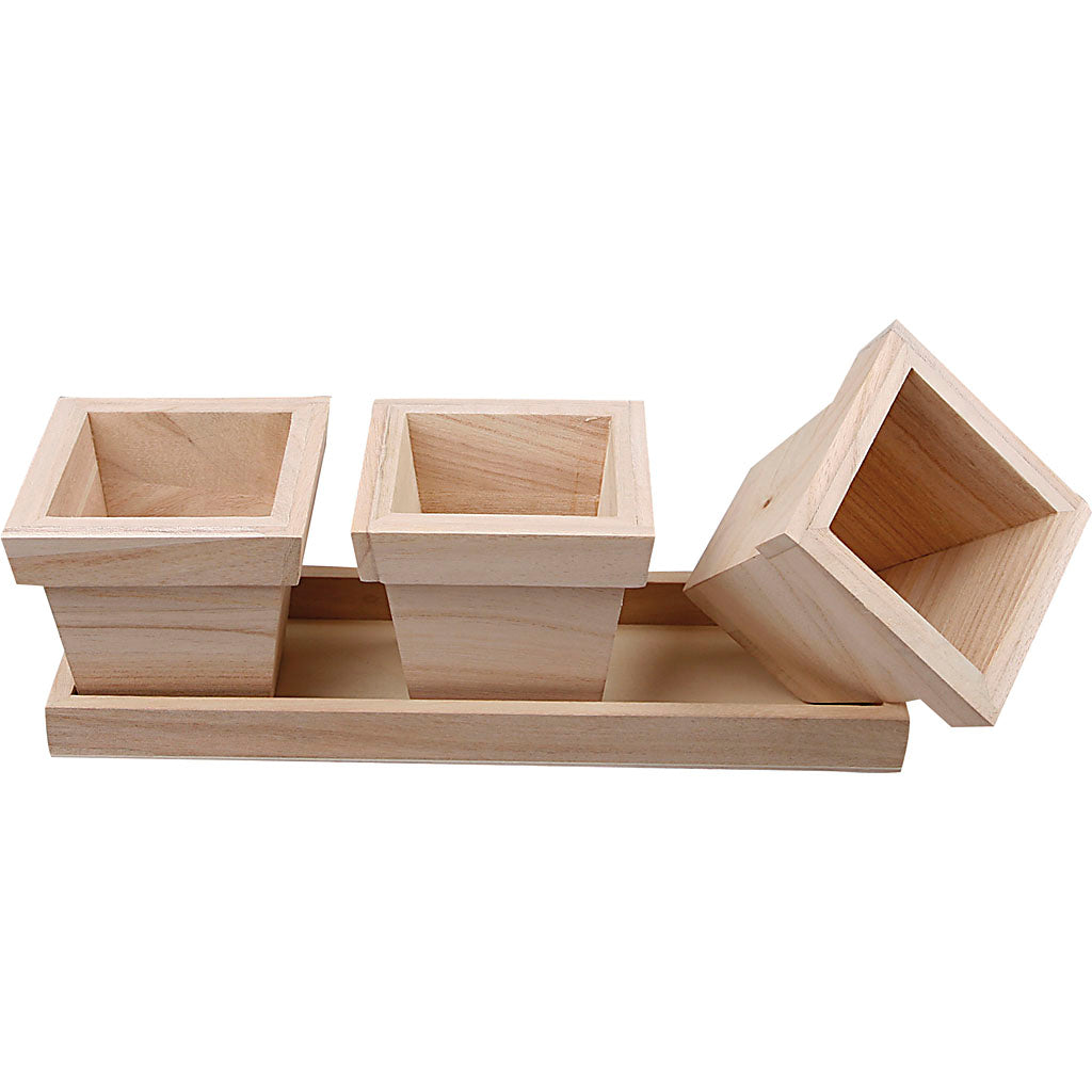 Set de macetas 27x9x9 cm — 1 set