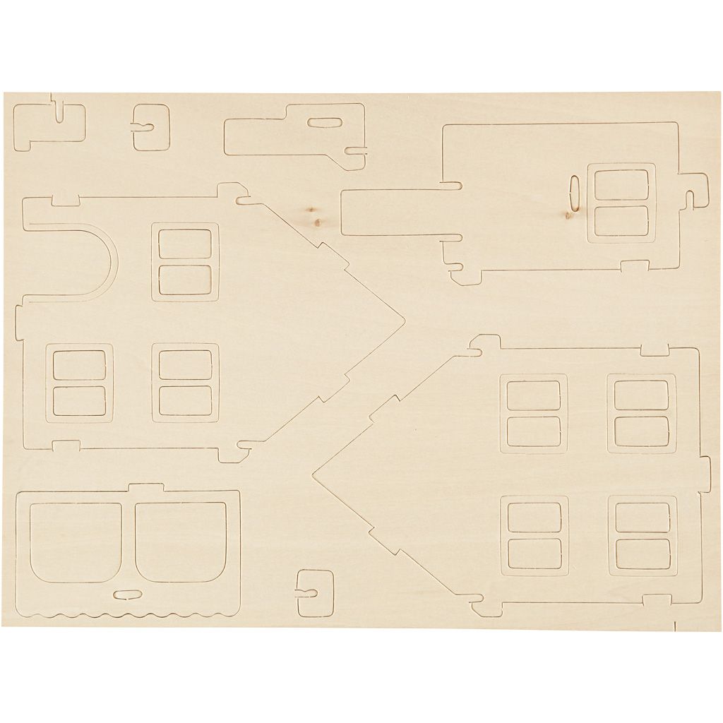 Kit de construcción 3D en madera — 1 ud