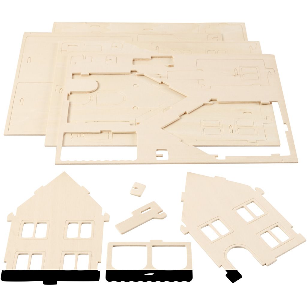 Kit de construcción 3D en madera — 1 ud