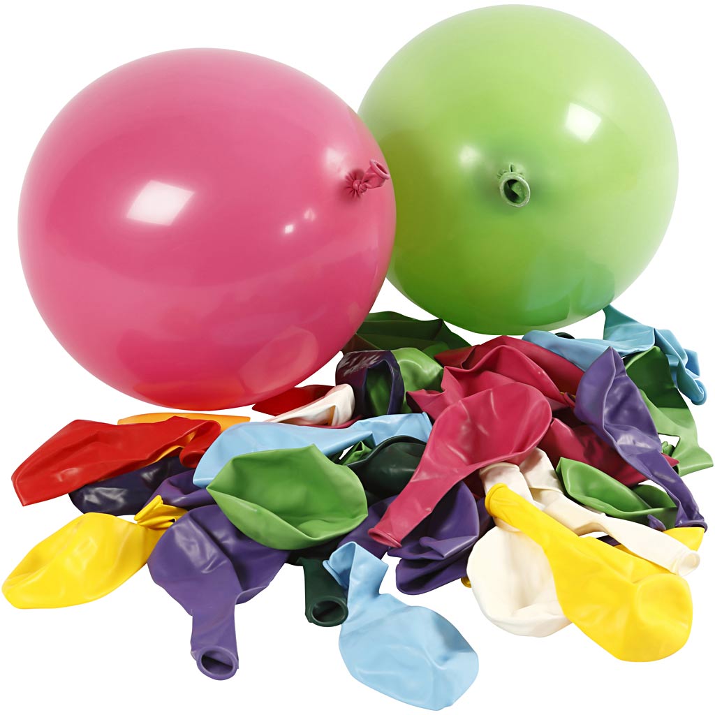 Globos colores surtidos redondo ⌀ 23 cm — 100 ud (1 pack)