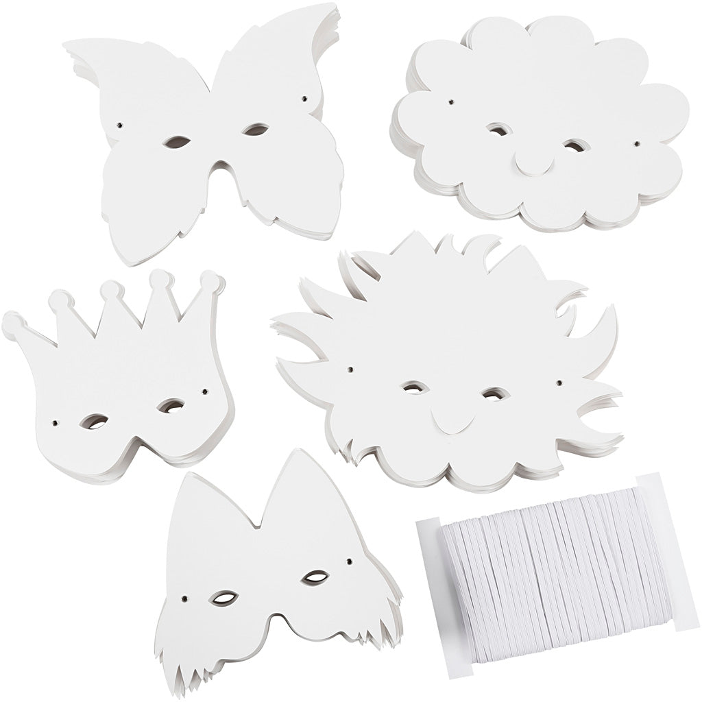 Máscaras con cinta elástica blanco 230 g