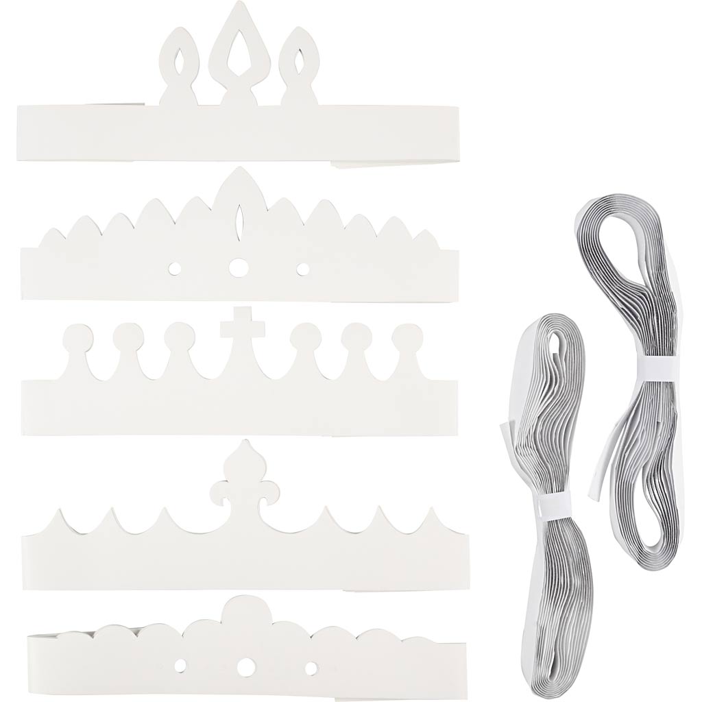 Coronas blanco L: 60 cm — 50 ud (1 pack)