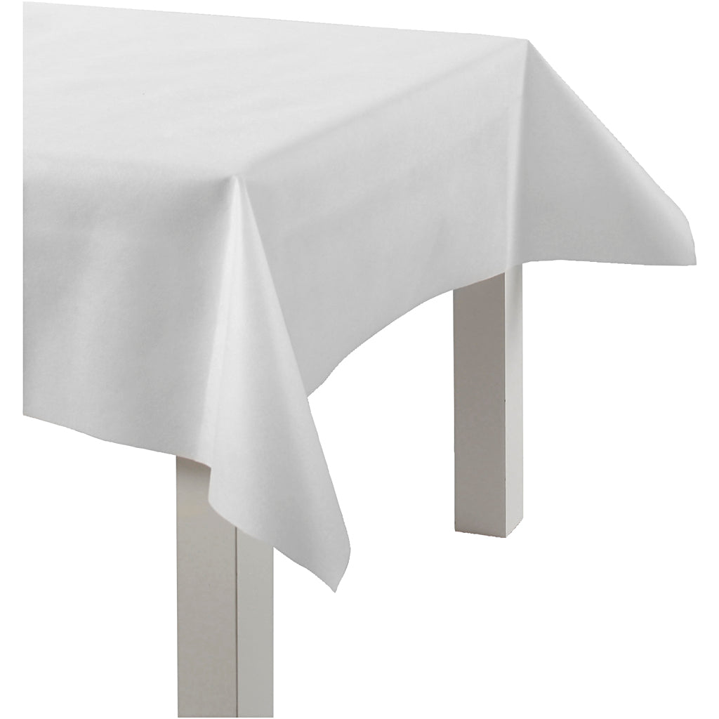 Mantel de imitación tela blanco 70 g — 10 m (1 rollo)
