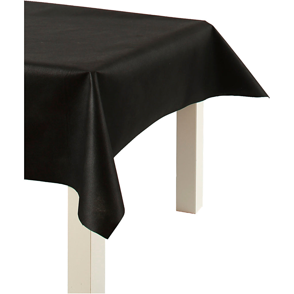 Mantel de imitación tela negro 70 g — 10 m (1 rollo)
