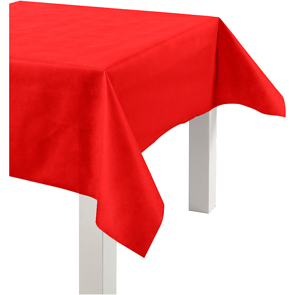 Mantel de imitación tela rojo 70 g — 10 m (1 rollo)