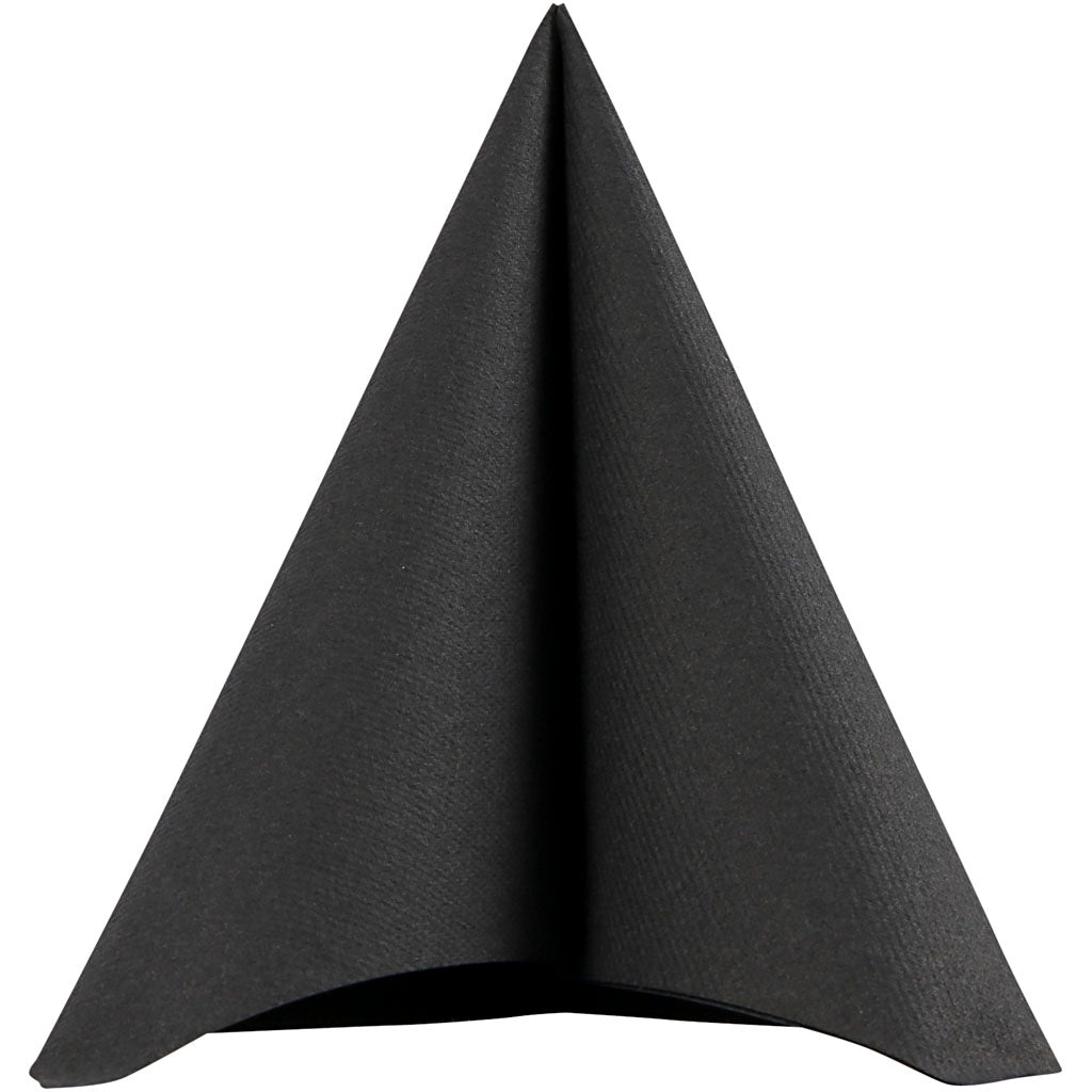 Servilletas de mesa negro 40x40 cm 60 g — 20 ud (1 pack)