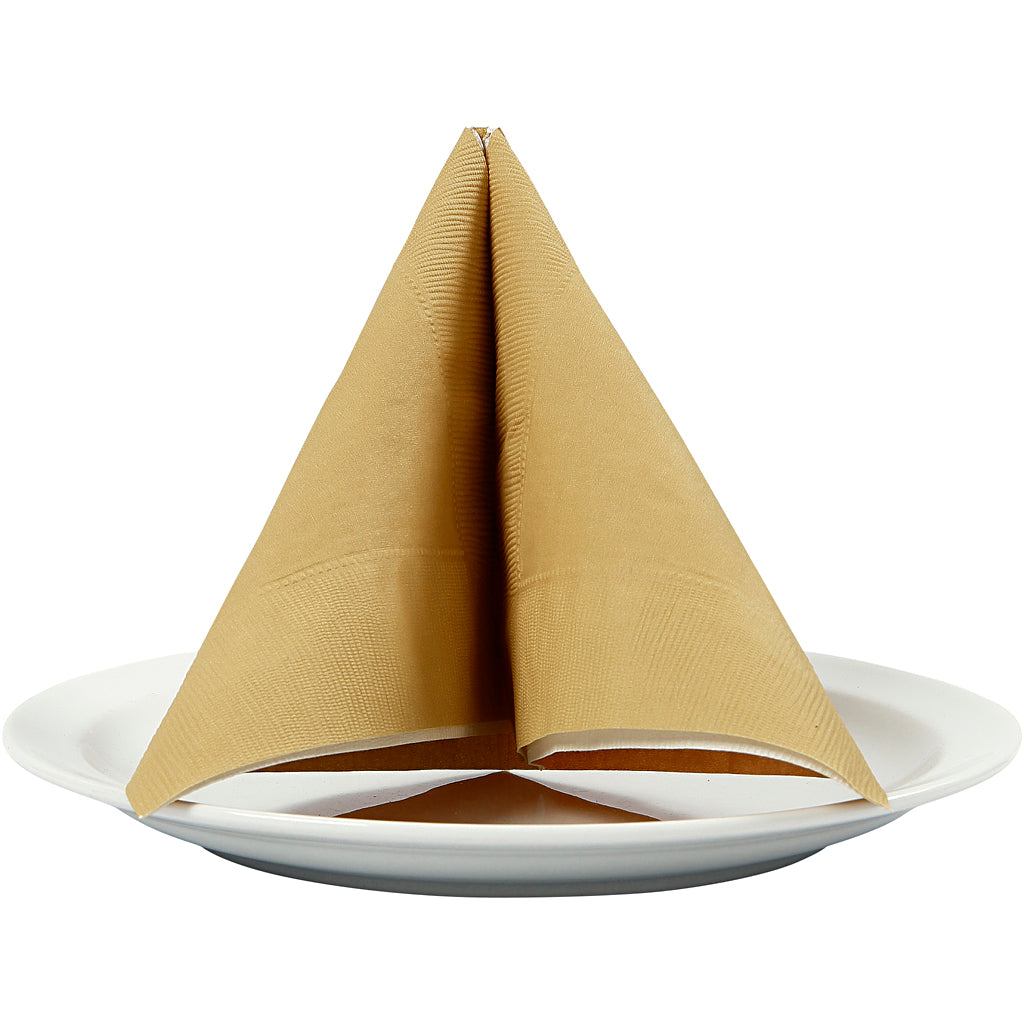 Servilletas de mesa dorado 40x40 cm 60 g — 20 ud (1 pack)