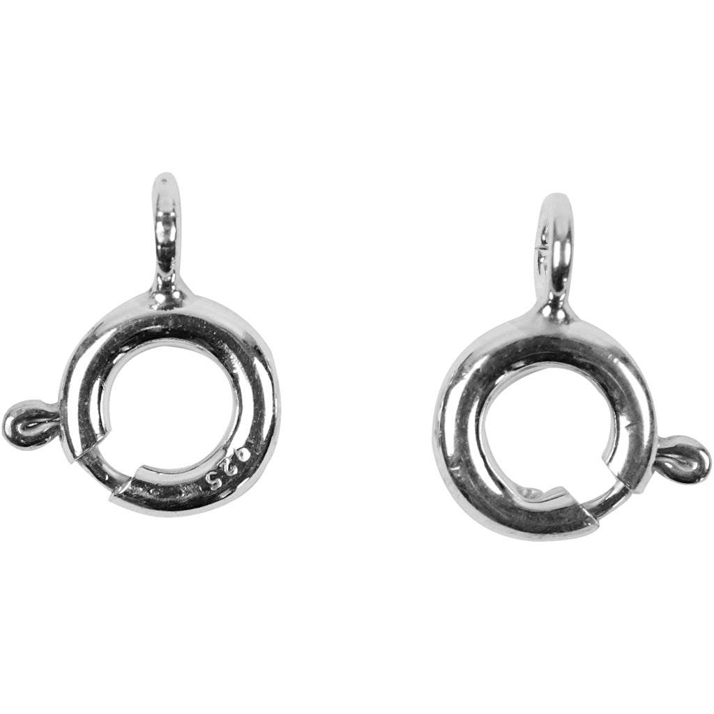 Cierre de anilla plateado ⌀ 6 mm — 10 ud (1 pack)
