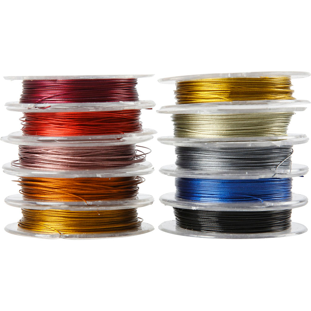 Hilo de acero para enhebrar colores surtidos — 10 m (1 pack)
