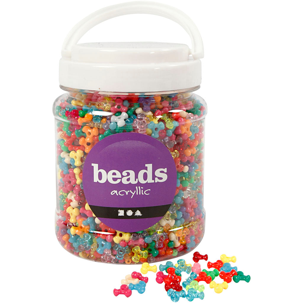 Cuentas tri colores surtidos 2 mm 385 g 700 ml