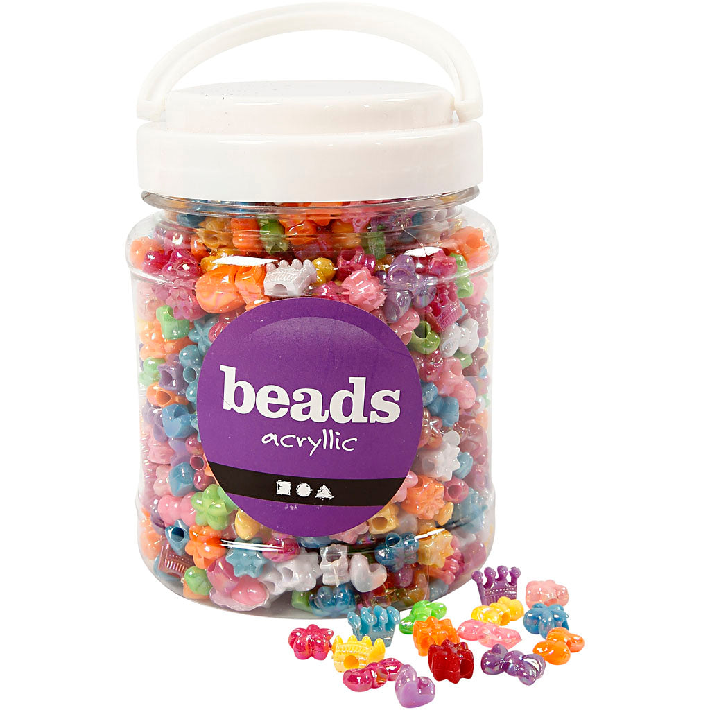 Cuentas novedosas colores surtidos 3 mm 380 g 700 ml