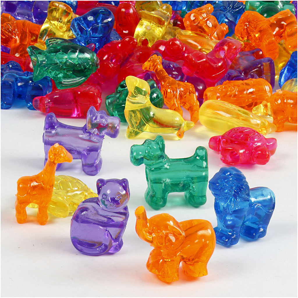 Cuentas con formas novedosas colores surtidos 25 mm 700 ml