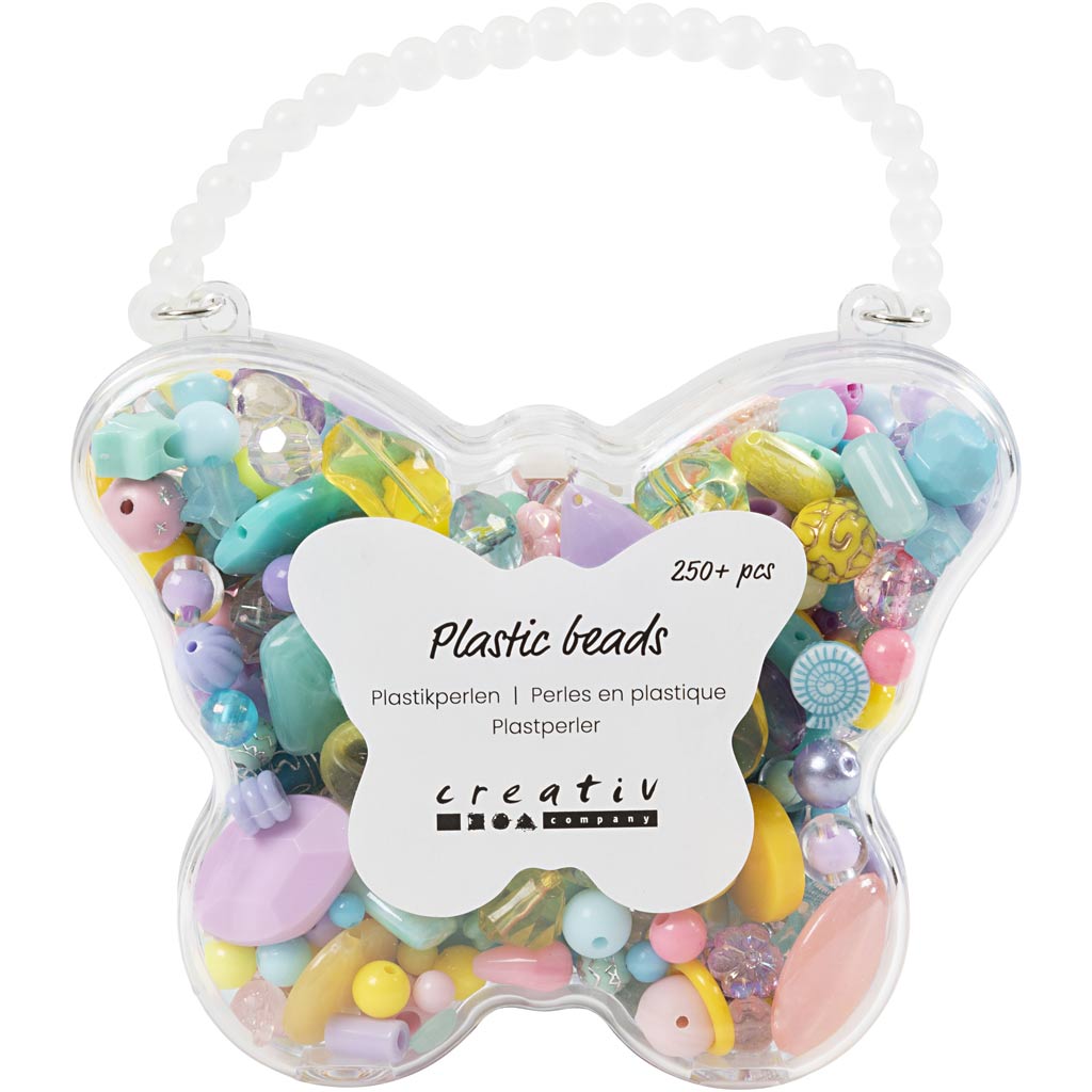 Cuentas de plástico colores surtidos 193 g 300 ml