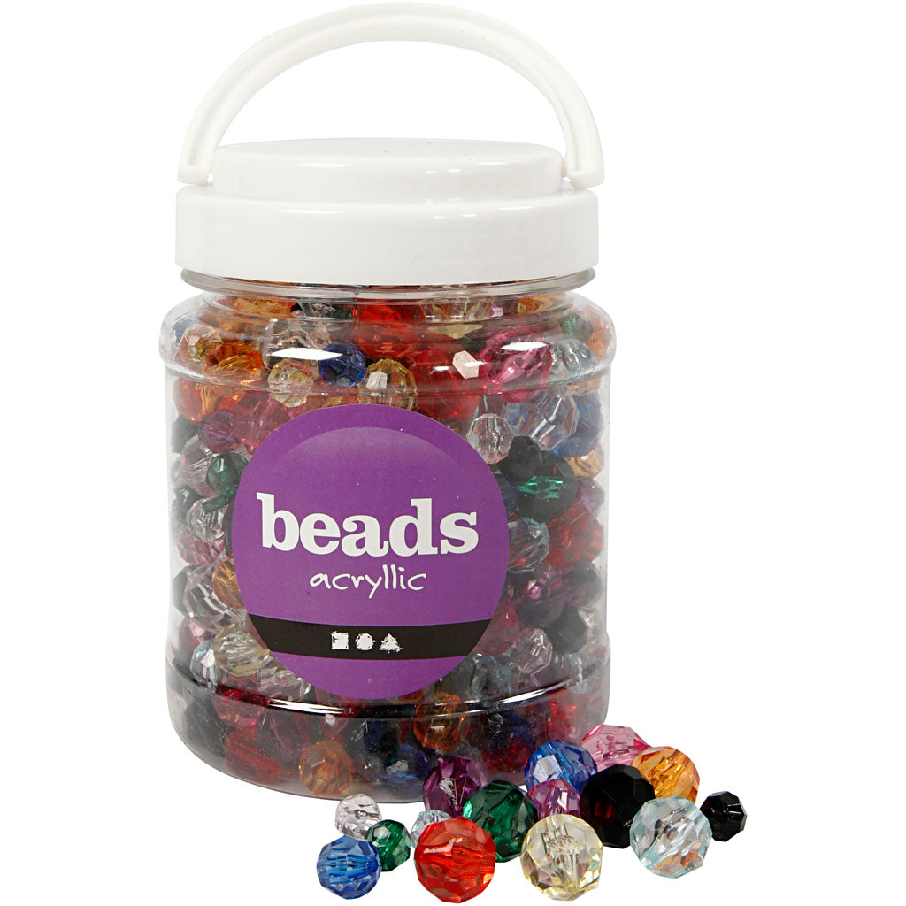 Cuentas facetadas colores surtidos 500 g 700 ml