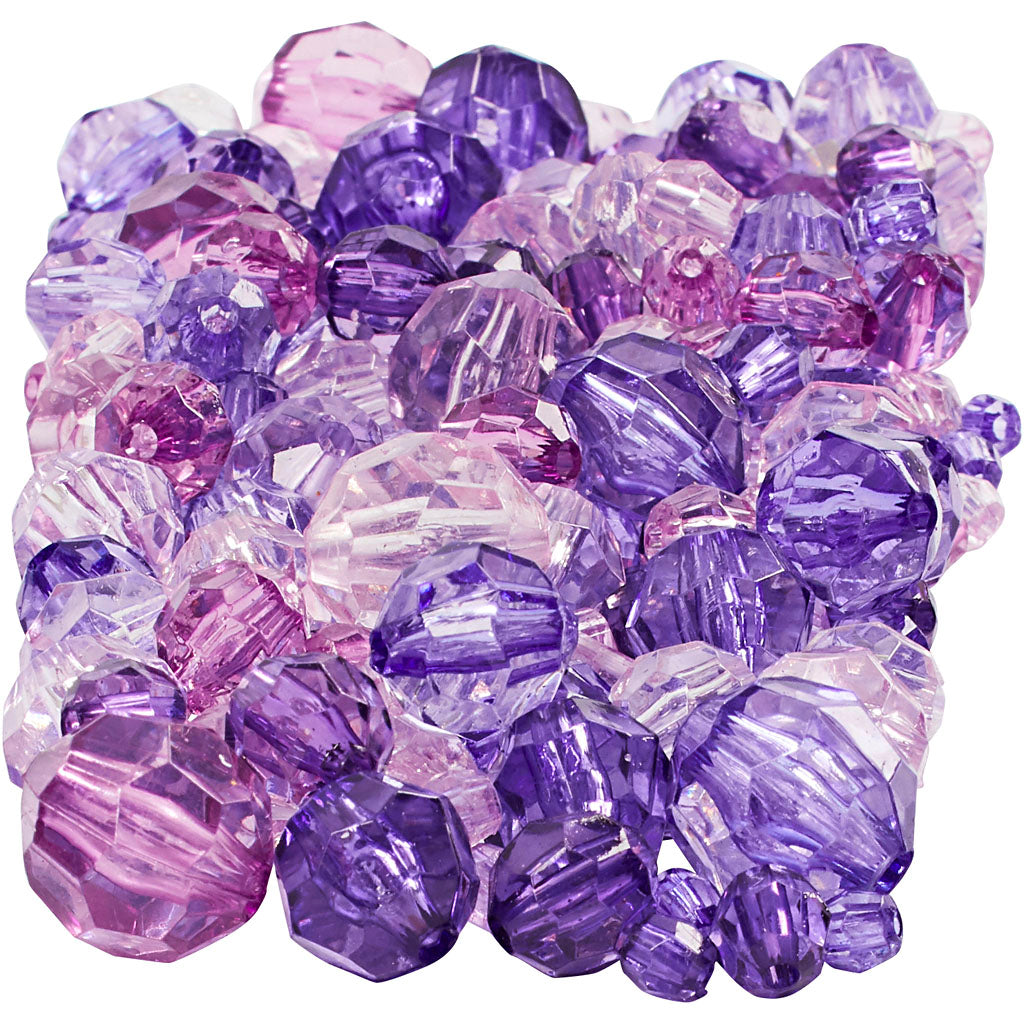 Cuentas de facetas morado 250 g