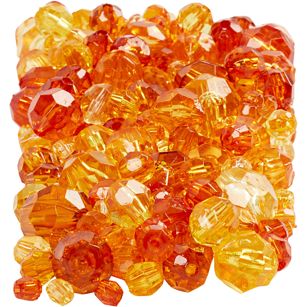 Cuentas de facetas amarillo 250 g