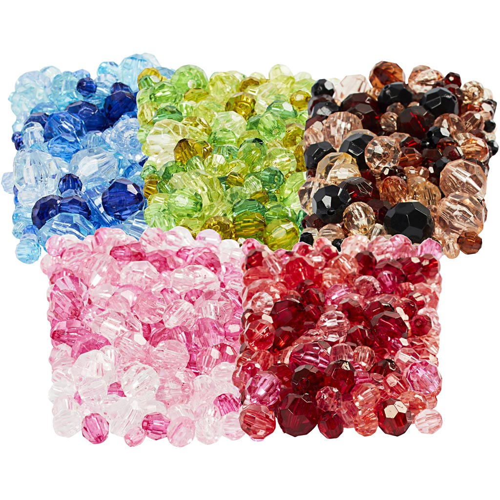 Cuentas de facetas colores surtidos 250 g