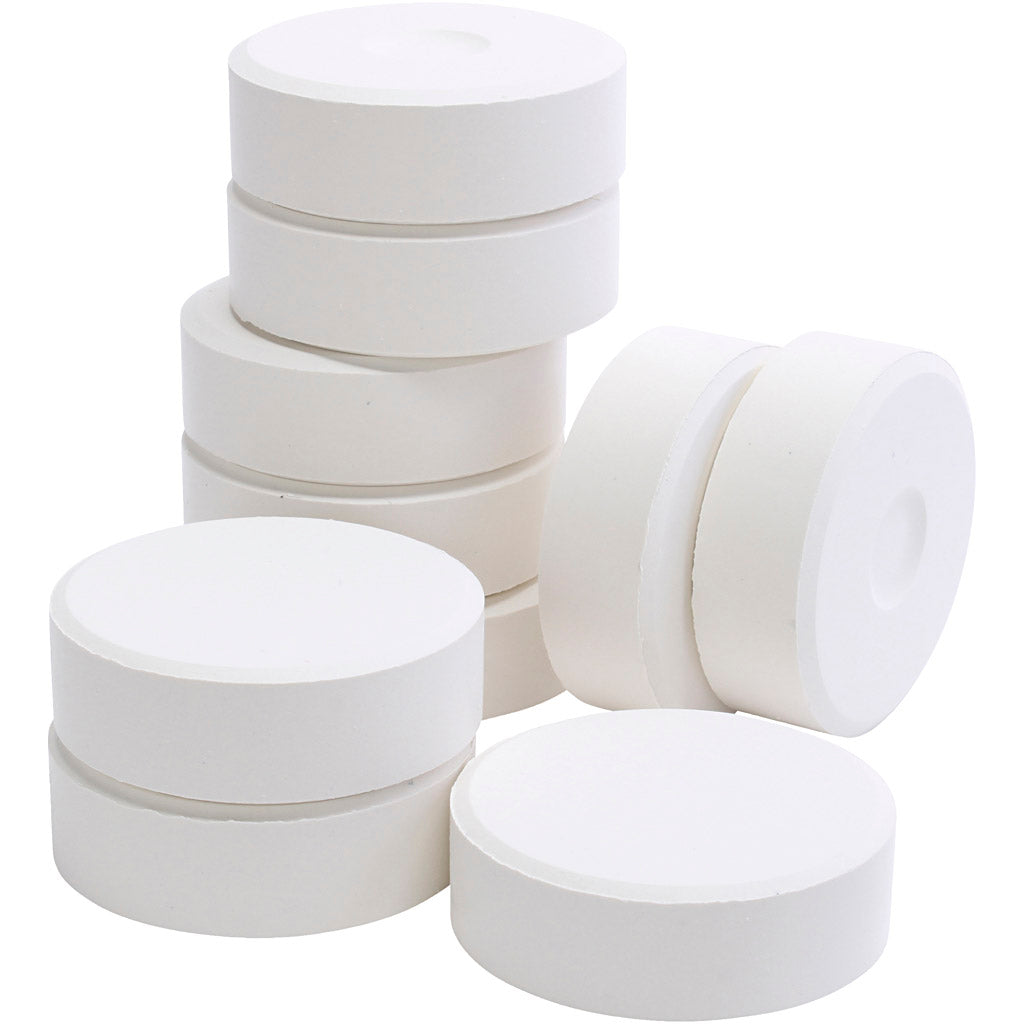 Acuarela témpera blanco ⌀ 57 mm — 10 ud (1 pack)