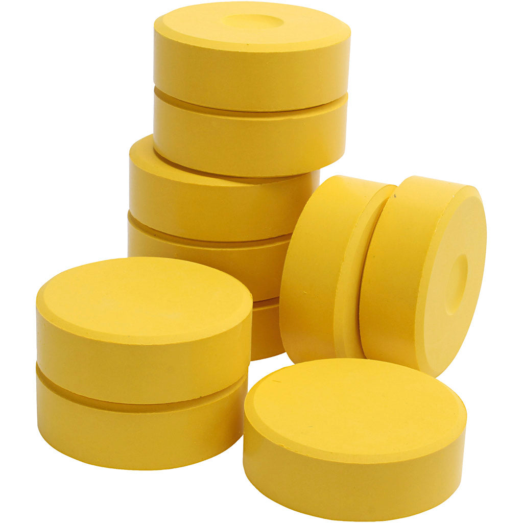 Acuarela témpera amarillo ⌀ 57 mm — 10 ud (1 pack)