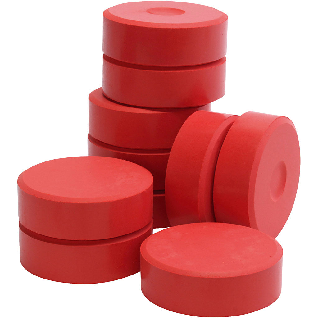 Acuarela témpera rojo ⌀ 57 mm — 10 ud (1 pack)