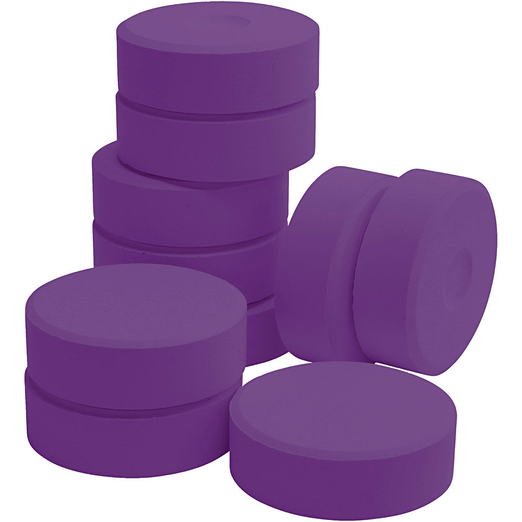 Acuarela témpera violeta ⌀ 57 mm — 10 ud (1 pack)