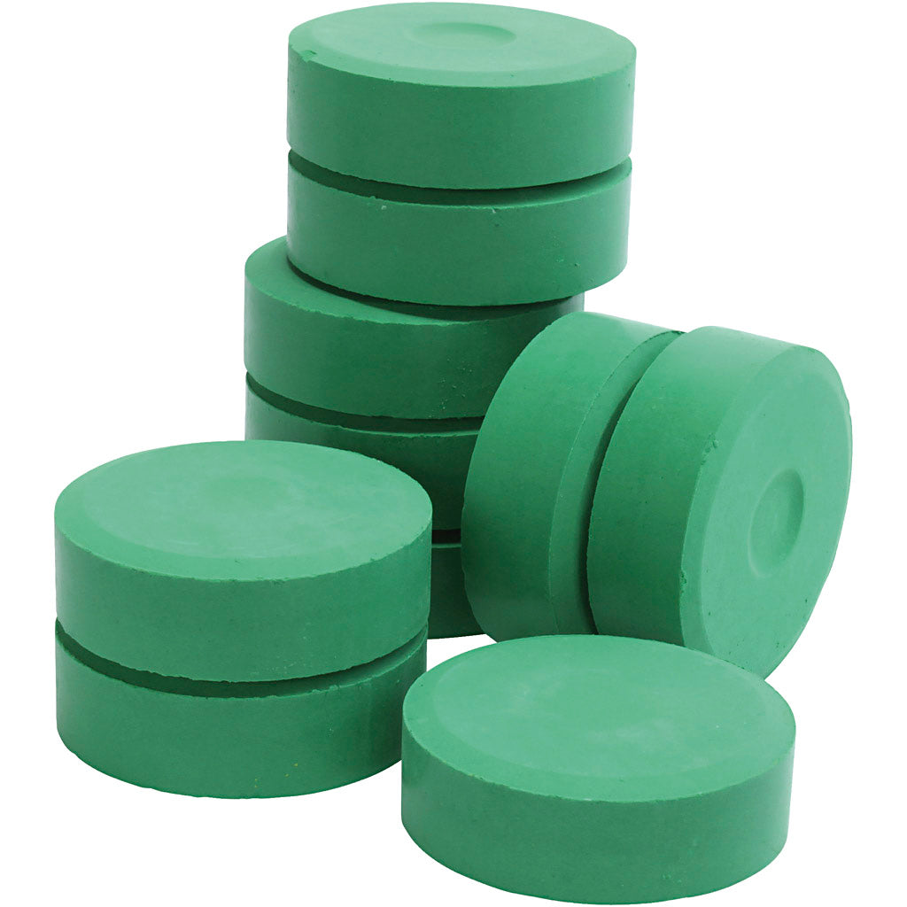 Acuarela témpera verde ⌀ 57 mm — 10 ud (1 pack)
