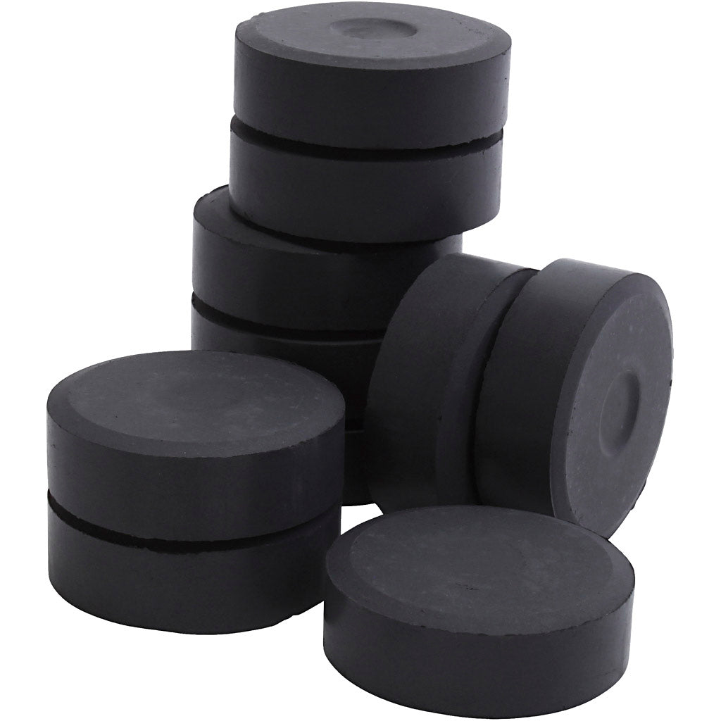 Acuarela témpera negro ⌀ 57 mm — 10 ud (1 pack)