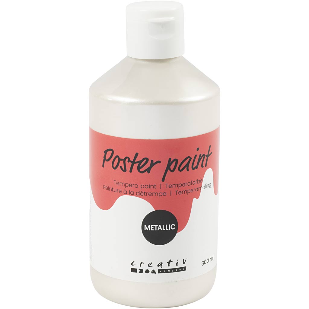 Pintura póster metalizada blanco 300 ml