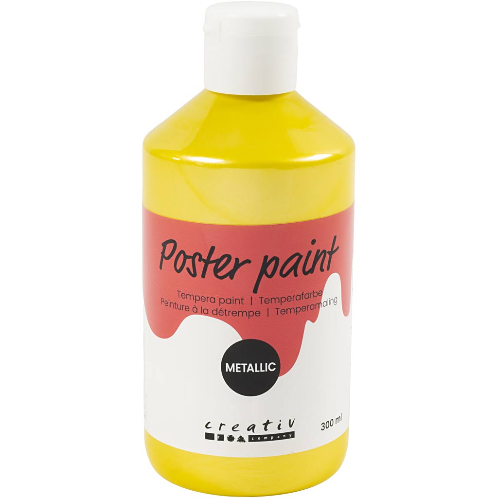 Pintura póster metalizada amarillo 300 ml