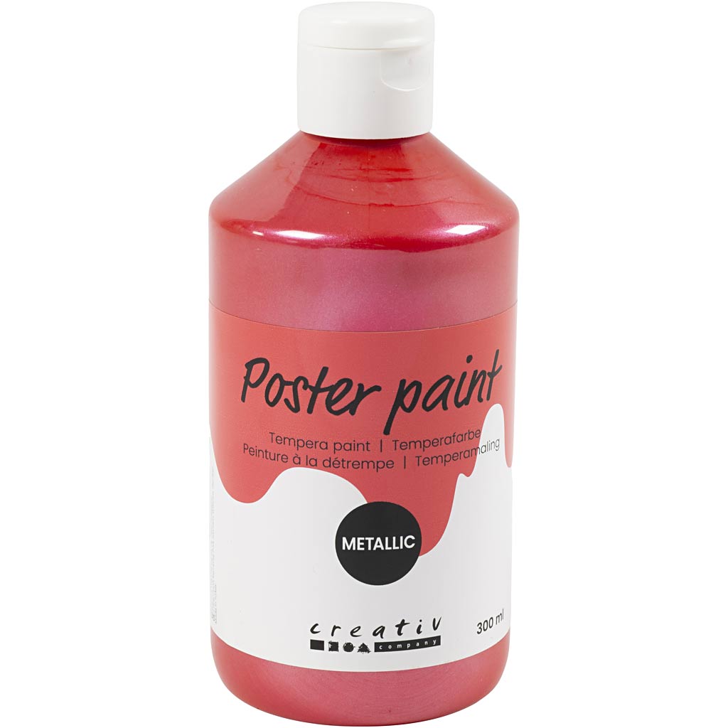 Pintura póster metalizada rojo 300 ml