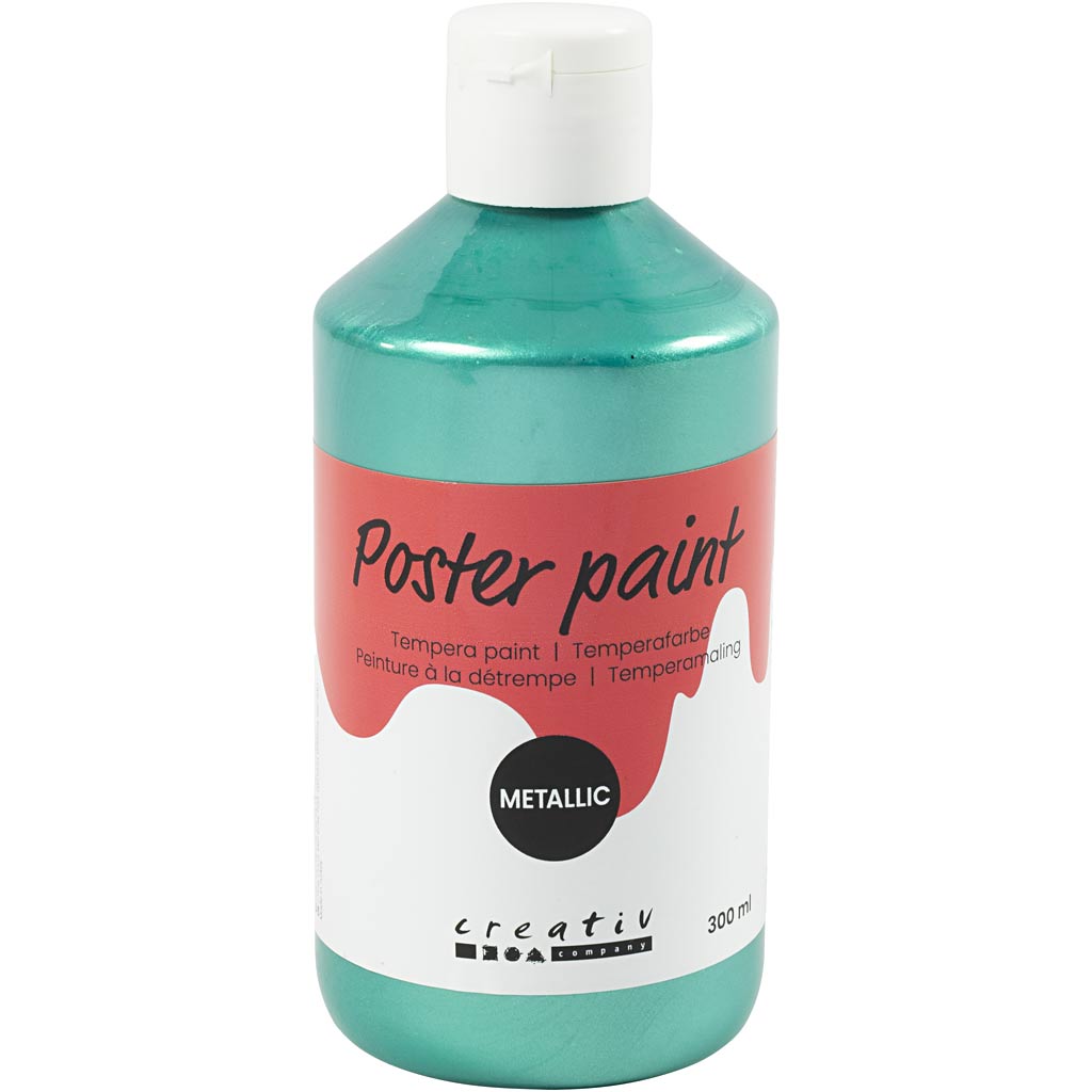 Pintura póster metalizada verde 300 ml
