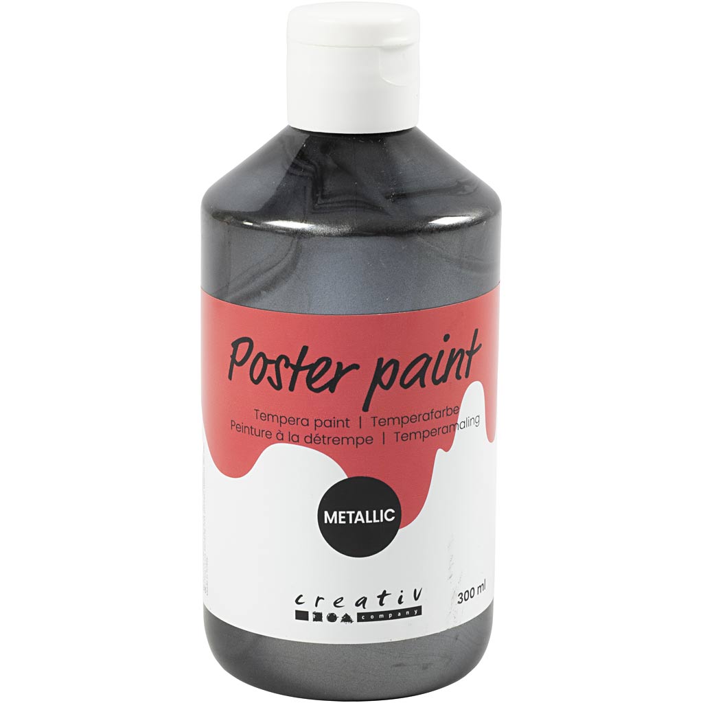 Pintura póster metalizada negro 300 ml