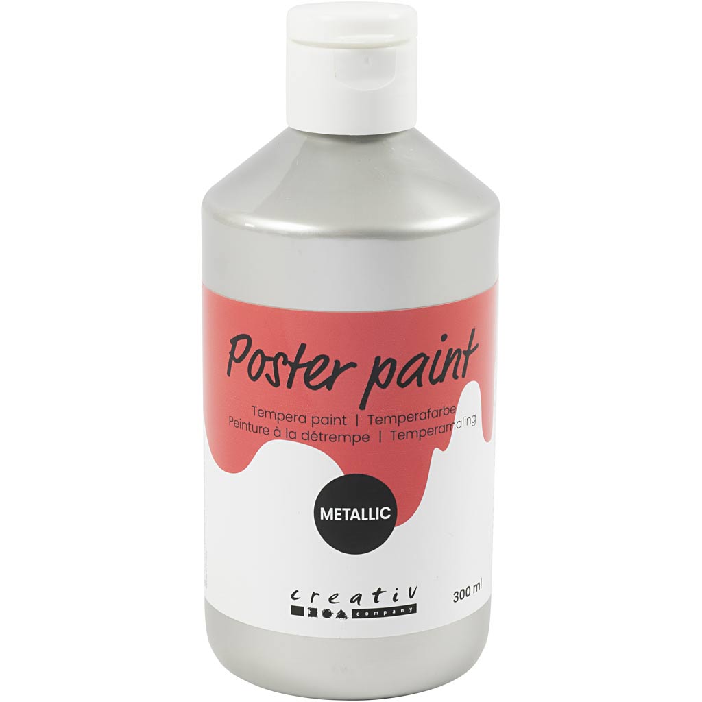 Pintura póster metalizada plateado 300 ml