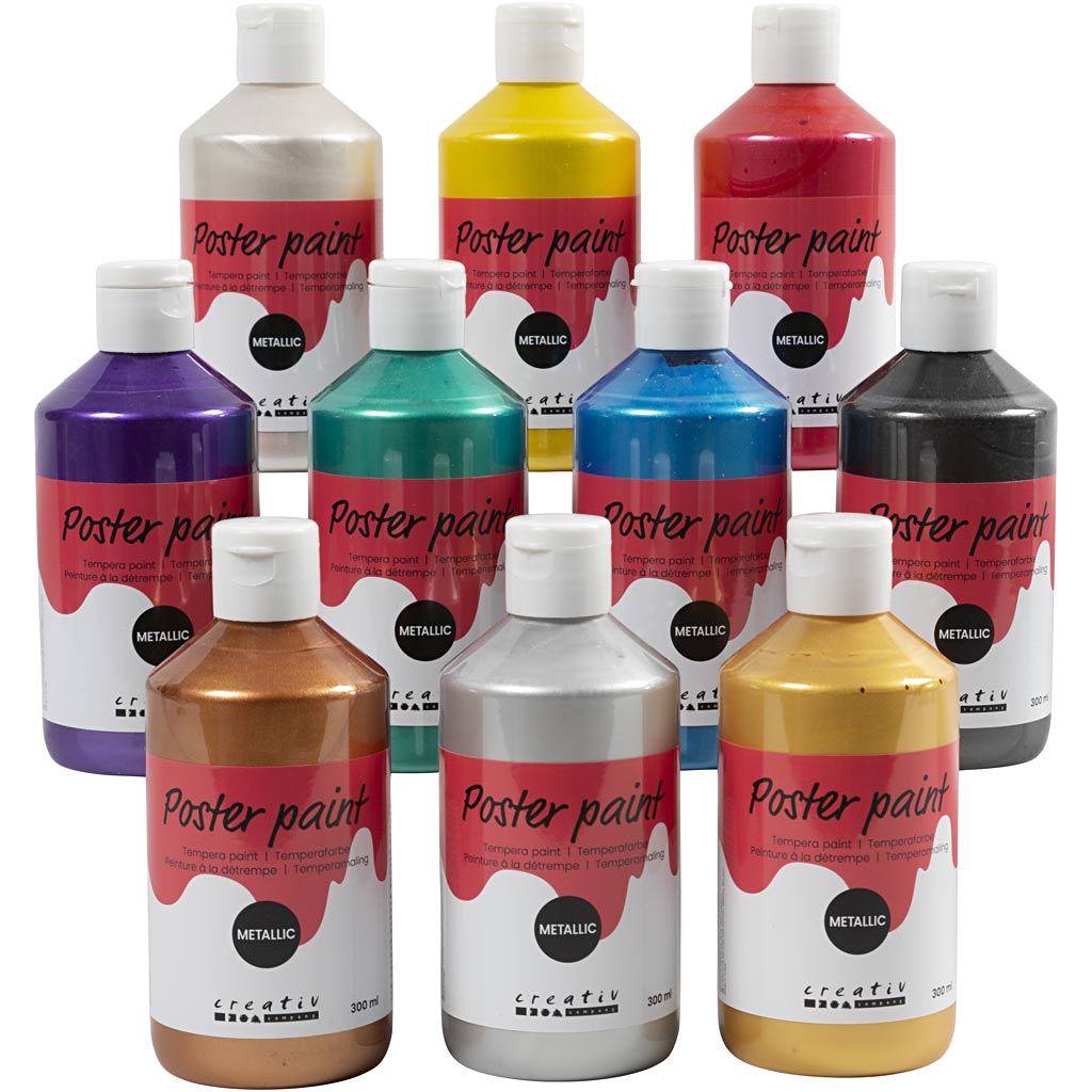 Pintura póster metalizada colores surtidos 300 ml