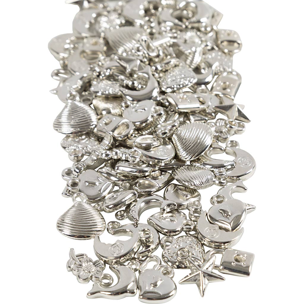 Charms plateados 3 mm 80 g