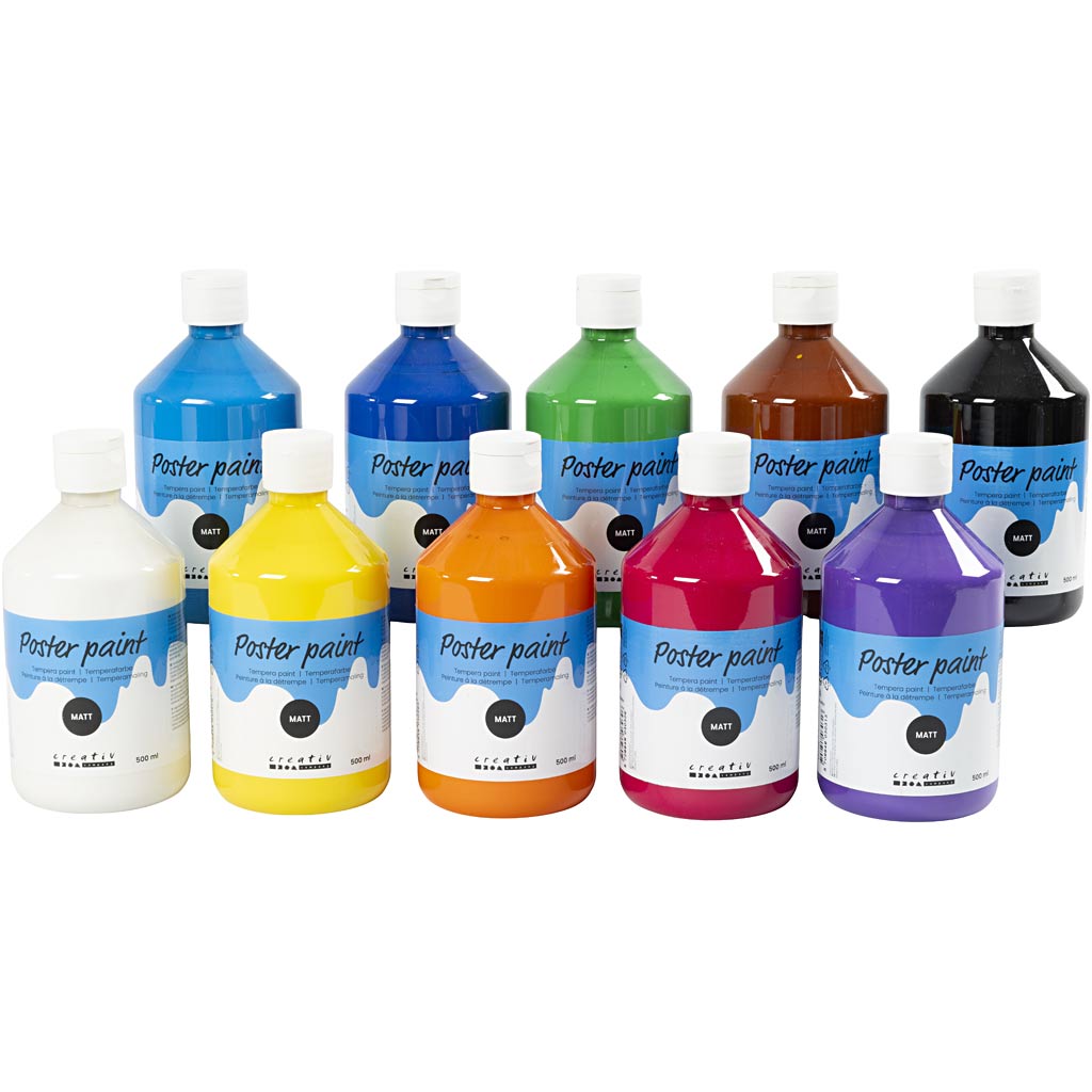 Pintura póster mate colores surtidos 500 ml